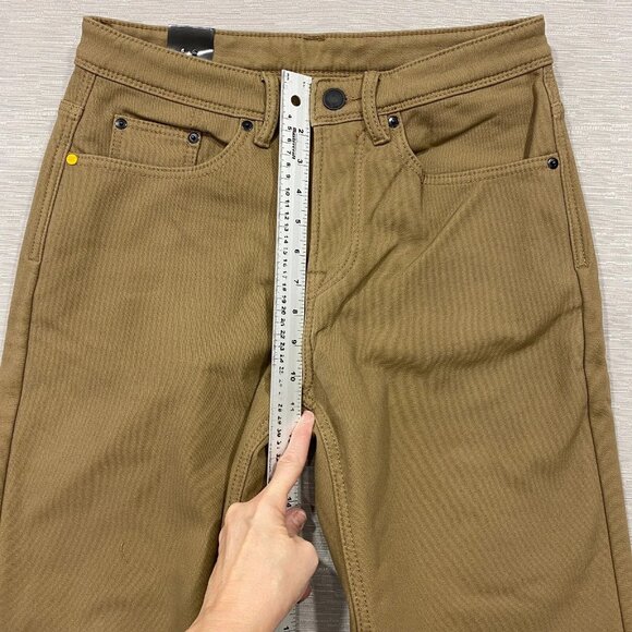 CAT Caterpillar Work Pants Mens 30 x 34 Brown Canvas Fleece Lined Insulated - Picture 12 of 15